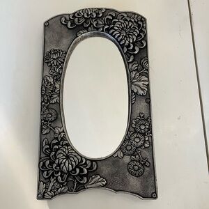 Floral Pewter Wall Mirror